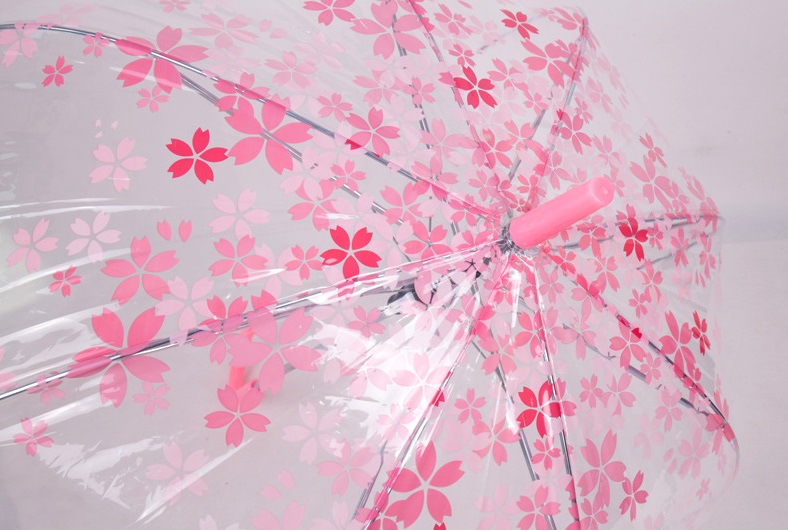 kompakt gjennomsiktig paraply