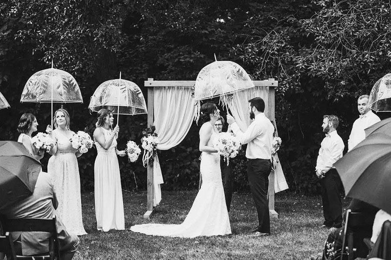 Klar kuppel bryllup paraply