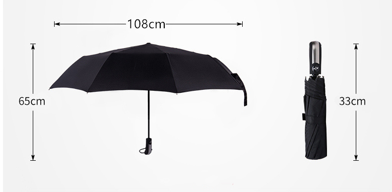 svart sammenleggbar paraply for menn