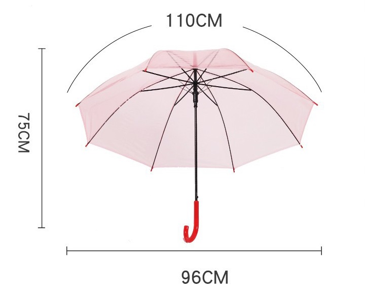 klar gjennomsiktig paraply